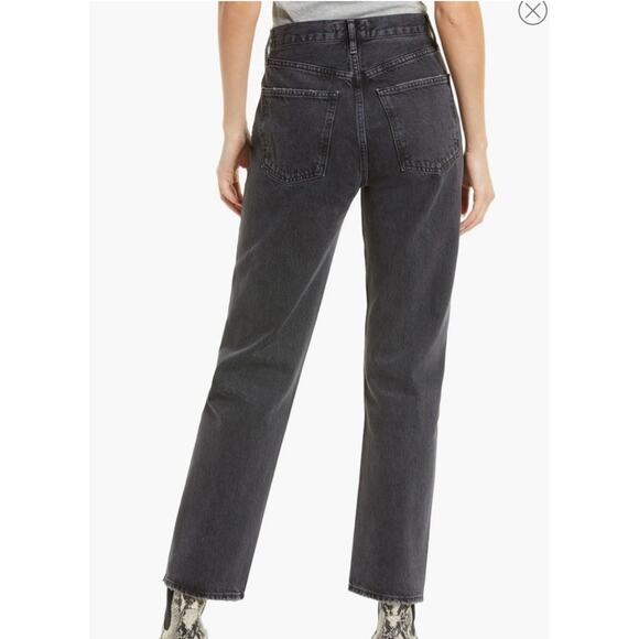 AGOLDE Pinch Waist High Rise Kick Washed Black Size 31 Style A095D-1046 - Picture 2 of 7